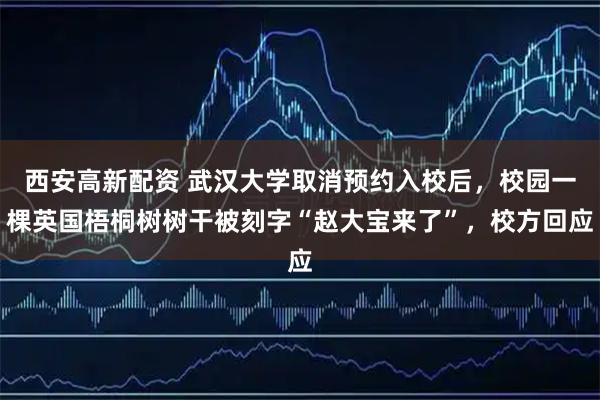 西安高新配资 武汉大学取消预约入校后,校园一棵英国梧桐树树干被刻字“赵大宝来了”,校方回应