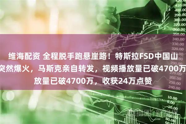 维海配资 全程脱手跑悬崖路！特斯拉FSD中国山区挂壁公路实测突然爆火，马斯克亲自转发，视频播放量已破4700万，收获24万点赞